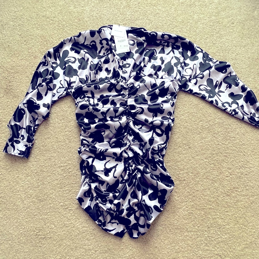 New with Tags! Zara The Dita Satin Ruched Dress